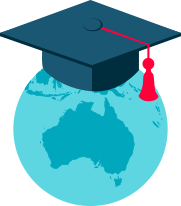 educational globe with an australian focus