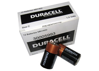 C Batteries Duracell Coppertop (pack of 12)