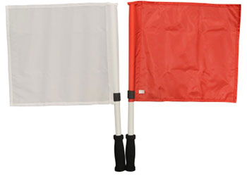 NYDA Changeover Flags (pair) - Red and White