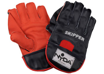 NYDA Leather Skipper Keeper Gloves - Senior