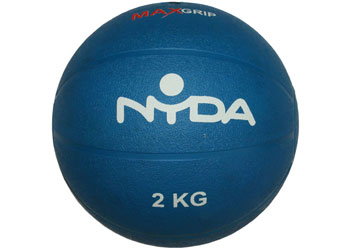 NYDA Medicine Ball Rubber - 2kg Blue - Medicine Balls