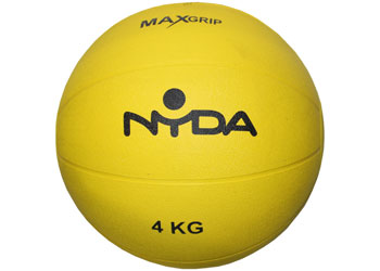 NYDA Medicine Ball Rubber - 4kg Yellow - Medicine Balls
