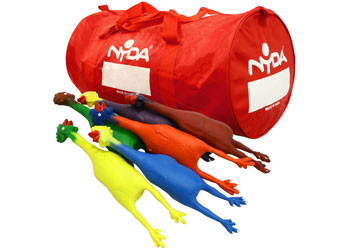 NYDA Rubber Chicken Kit (12 plus Bag)