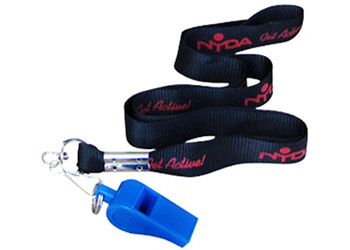 NYDA Get Active Whistle and Lanyard