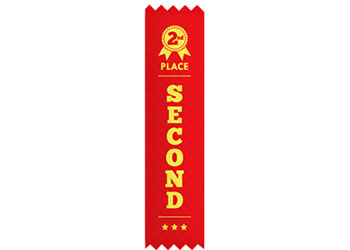NYDA Plain Ribbons (pack 100) - Second Place