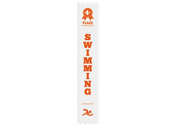 NYDA Swimming Ribbons (pack 100) - Fourth Place