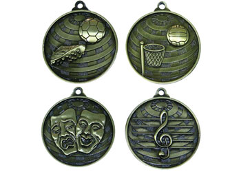 Medal with Neck Cord and Stencil Plate - advise sport and stencil details