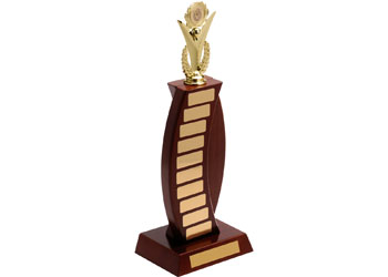Perpetual Trophy - 30cm with Figurine and 10 plates
