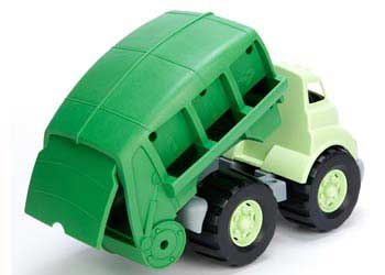 green toy recycling truck