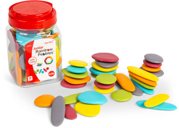Junior Rainbow Pebbles - Earth Colours Jar of 36