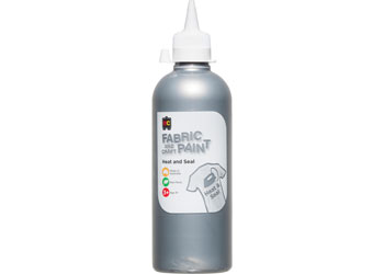 500ml Fabric and Craft Paint - Silver