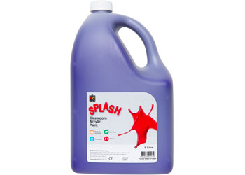 5 Litre Splash Classroom Acrylic Paint - Purple Blast (Purple)
