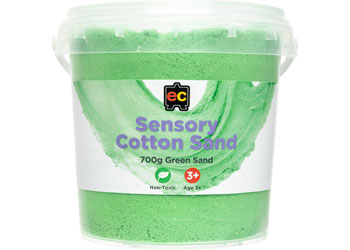 Sensory Cotton Sand 700g Tub - Green