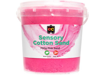 Sensory Cotton Sand 700g Tub - Pink
