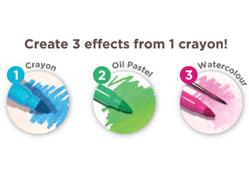 Easi-Grip 3 in 1 Crayons