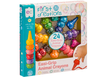 Easi-Grip Animal Crayons Set of 24