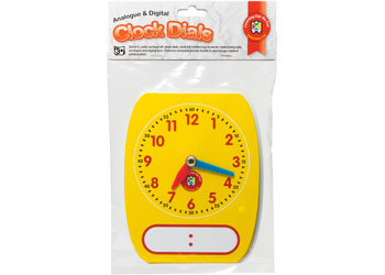 Digital/Analogue Clock Dial Write On/Wipe Off