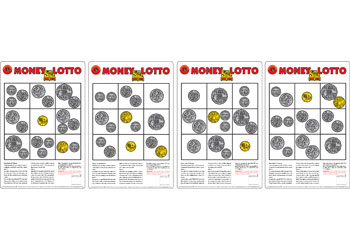 Money Lotto 4 Mats,Counters & 2 Cards
