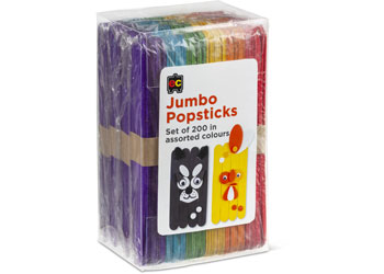 Jumbo Coloured Popsticks