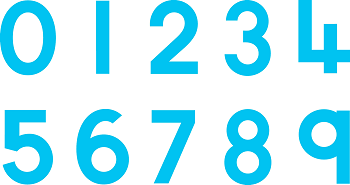 Numbers 0 – 9