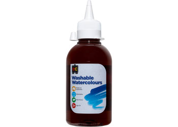 250ml Washable Watercolours - Brown