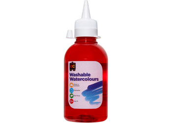 250ml Washable Watercolours - Red