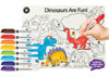 Colour In Placemat Dinosaurs +8pk markers