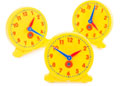 Analogue Student Clocks 10cm Dia, Set of 6