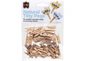 Natural Tiny Pegs Pack of 50