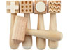 Wooden Pattern Hammers Pk of 5