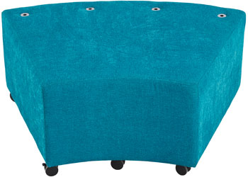 Aalto – Concave Ottoman Base – Teal – 100 x 60 x 43cm