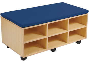 Aalto – Storage Ottoman – Steel Blue