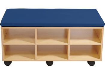 Aalto – Storage Ottoman – Steel Blue