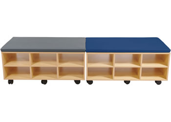 Aalto – Storage Ottoman – Steel Blue