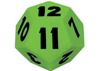 Soft Foam 12 Sided Dice – Mix Colours