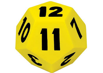 Soft Foam 12 Sided Dice – Mix Colours