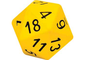 Soft Foam 20 Sided Dice 15cm – each