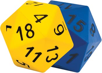 Soft Foam Dice Set of 2 – 20-sided