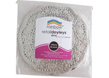 Metallic Paper Doileys/Doilies Silver – Pack of 50