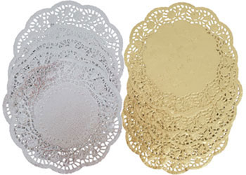 Metallic Paper Doileys/Doilies Silver – Pack of 50