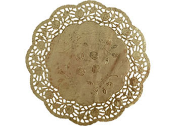 Metallic Paper Doileys/Doilies Gold – Pack of 50