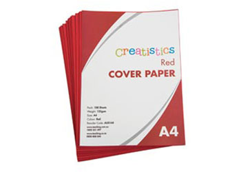 Creatistics Red Cover Paper A4 125gsm – PK100 - NZ & Waitangi Day