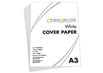Creatistics White Cover Paper A3 120gsm – Pack of 100