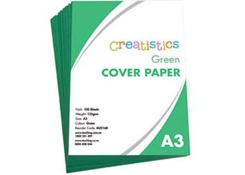 Creatistics Green Cover Paper A3 120gsm – Pack of 100