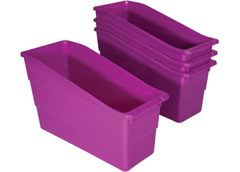 Classroom Book Box Caddies Purple Pk 4