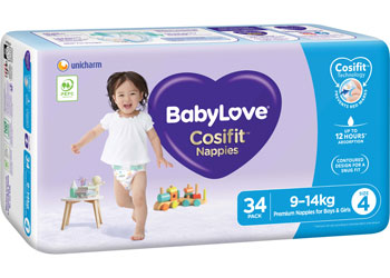 BabyLove Toddler Nappy 9-14kgs Pack of 102 - MTA Catalogue