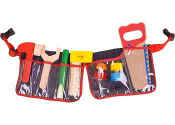 Bigjigs – Tool Belt with Tools – 10 pieces