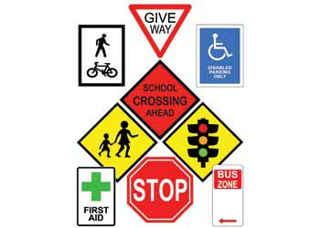Tuzzles Road Signs Table Puzzle Set of 9