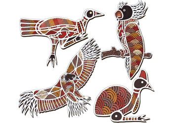 aboriginal art birds