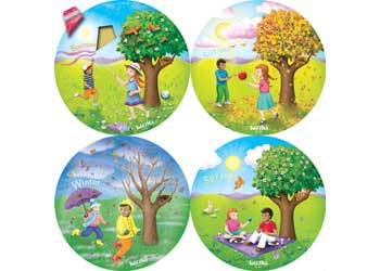 Tuzzles Seasons Raised Puzzles-Set Of 4